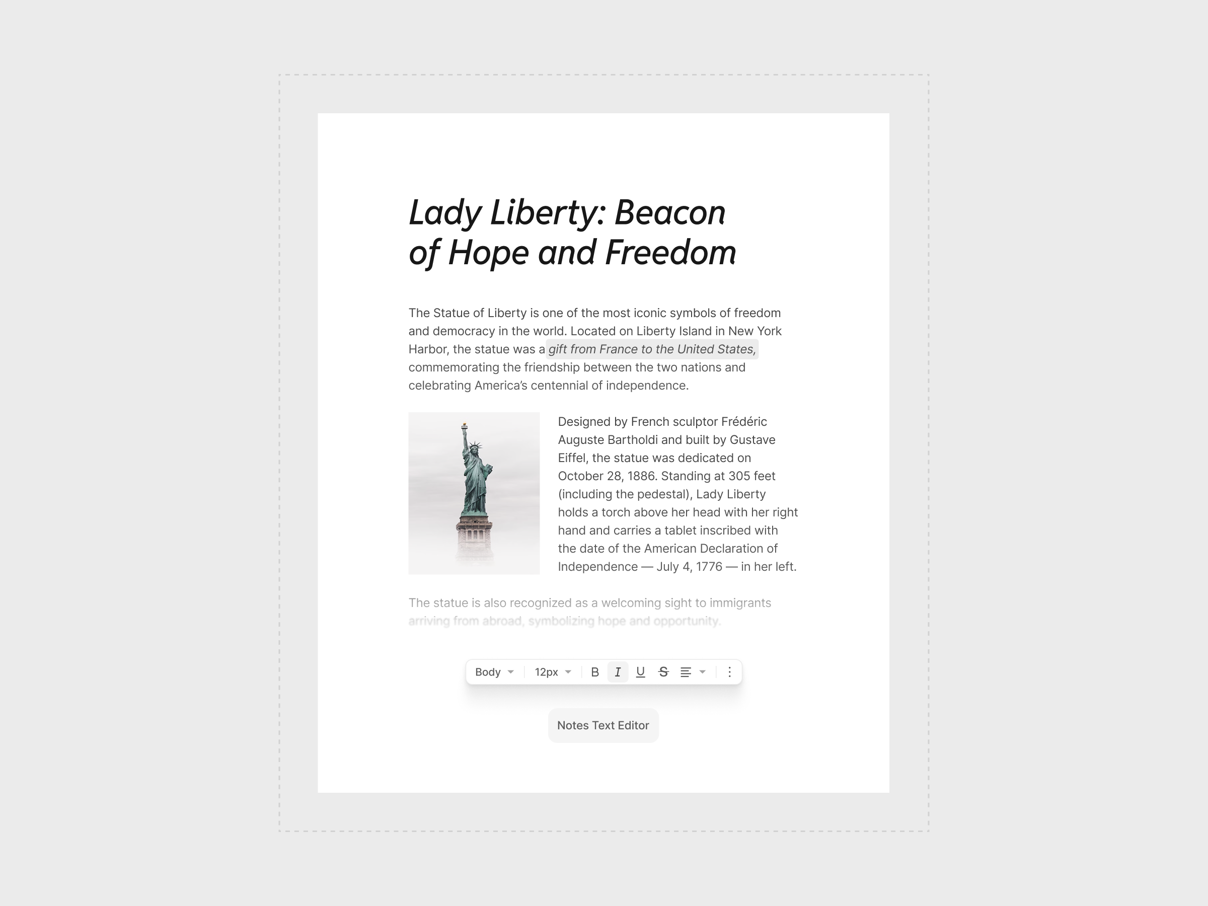 Text Editor UI – Sleek & Minimalist Concept Design 2025 android clean design graphic design ios notes product design text edit ui uiux ux web design