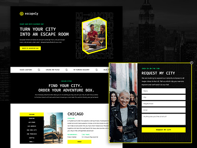 Escapely Adventure Box Landing Page adventure branding design digital design landing page ppc ui ux web design website
