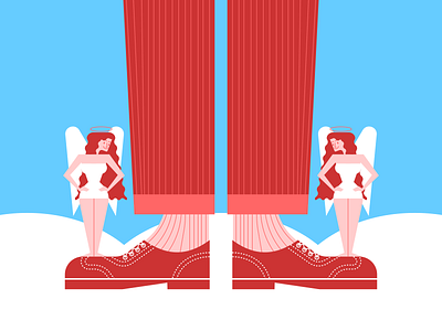 The Angels Wanna Wear My Red Shoes illustraion illustration illustration art illustration digital illustrations minimalist redshoes seattle