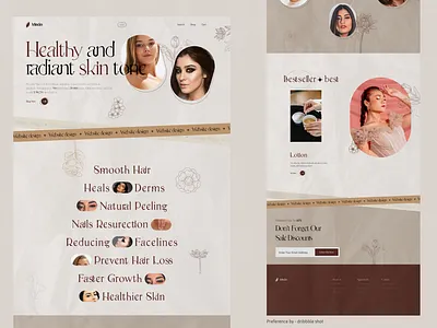 Beauty Shop landing page beauty shop design ui ux web page