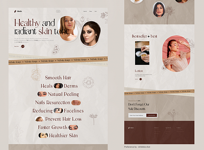Beauty Shop landing page beauty shop design ui ux web page
