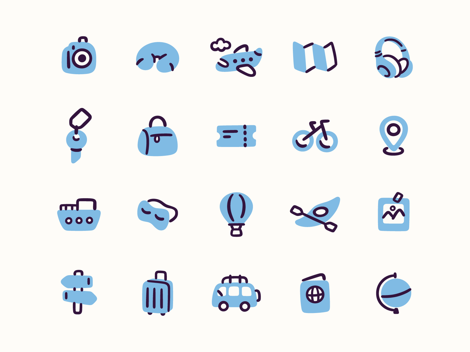 Example of Travel Icons