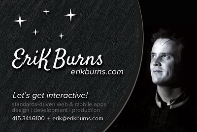Erik Burns Interactive (Original Brand) branding business card design fabric leather