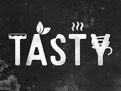 Tasty Typography art design food graphic design tasty ty typography vector wordplay