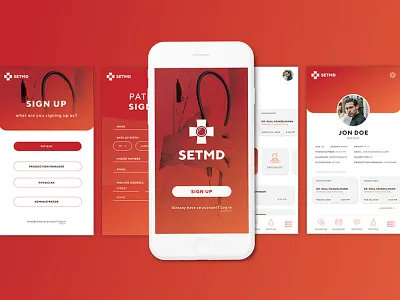 SetMD App Design app design branding design graphic design illustration logo md medical onboarding typography ui ux vector