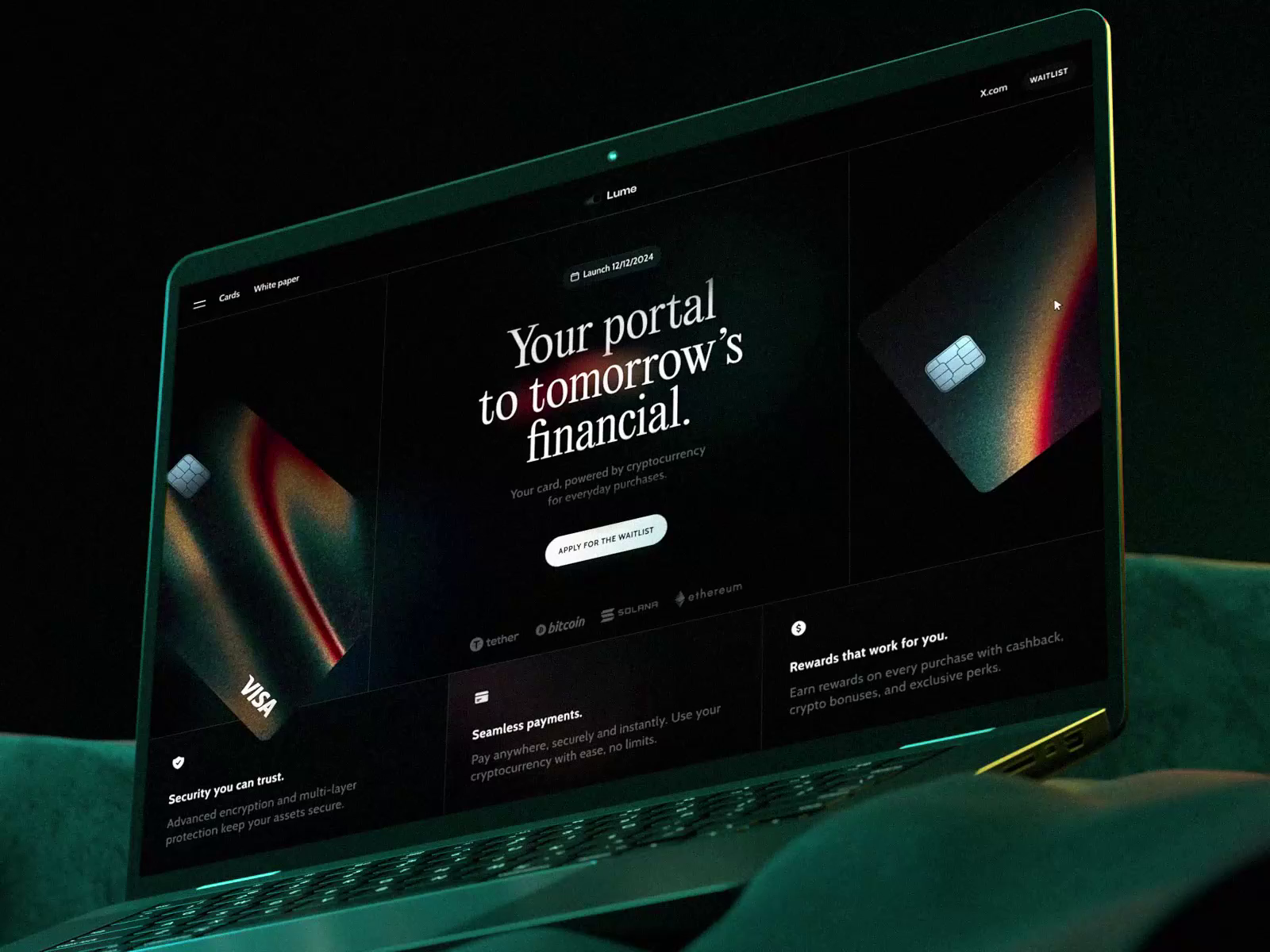Lume — Crypto Wallet Marketing Website by Conceptzilla on Dribbble