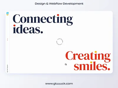 Glück Website animation design elegant interaction low code particles three.js ui ux web design webflow