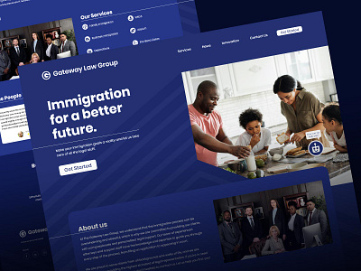 Landing Page - Immigration Law Firm branding graphic design logo ui ux vector