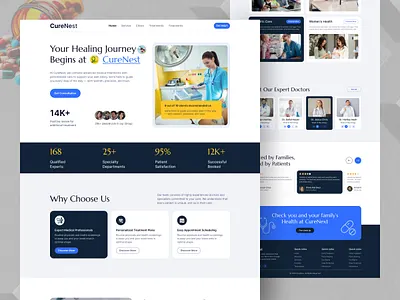 Healthcare Website Design branding homepage landing page medical ui uiux ux web website