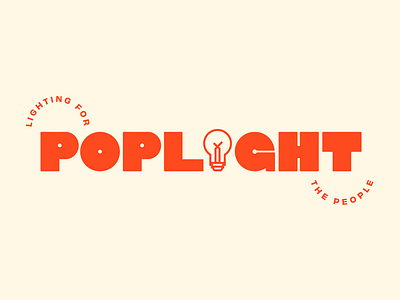 POPLIGHT Main Logo art direction branding bright design graphic design light light bulb light logo lighting logo make it pop modern pop