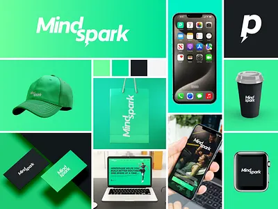 MindSpark | Brand Identity Design brand brand identity branding brandmark creative design graphic design icon design icons illustration logo logo design logomark mindcare logo mindspark spark logo ui vector wordmark zap logo