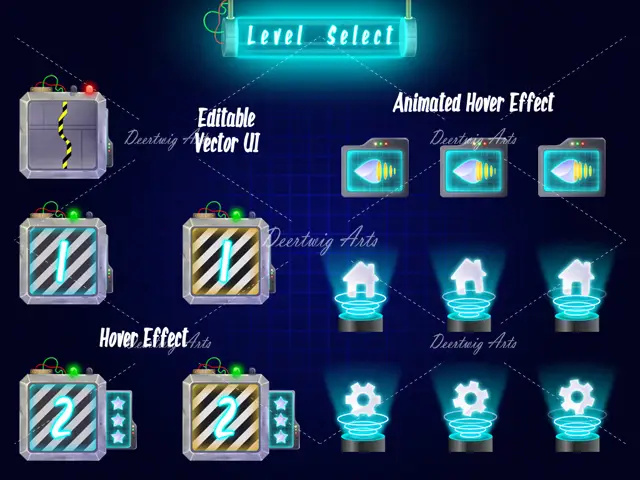 Example of Game Icons Made In Illustrator/Photoshop