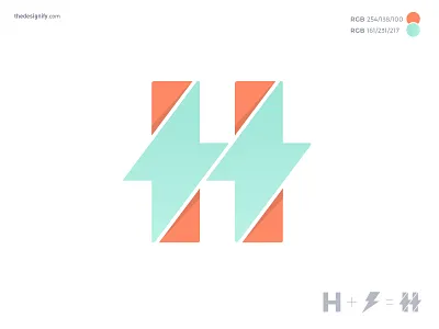 Letter H app bold bolt design designer designs flash geometric h icon identity letter logo logos minimal modern monogram symbol visual volt