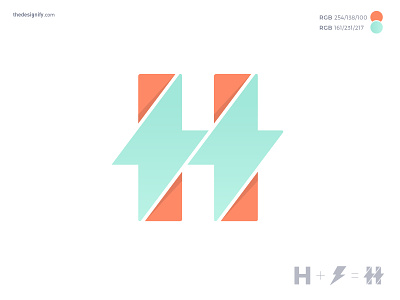 Letter H app bold bolt design designer designs flash geometric h icon identity letter logo logos minimal modern monogram symbol visual volt