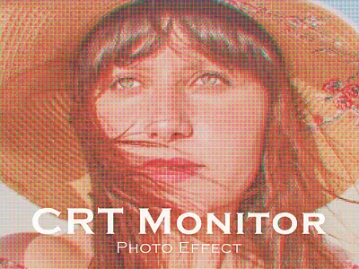 Vintage CRT Monitor Photo Effect crt distortion download effect glitch monitor photo pixel psd retro screen template vhs vintage