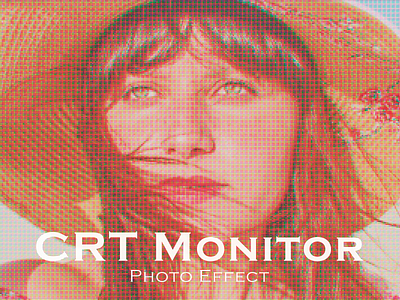 Vintage CRT Monitor Photo Effect crt distortion download effect glitch monitor photo pixel psd retro screen template vhs vintage