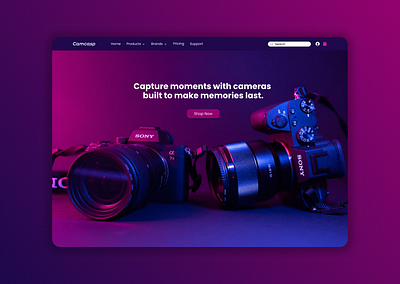 Camcasp - Camera E-Commerce Design camera development ecommerce frontend ui ux web design