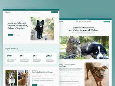 Rescuify — Framer Non-Profit Website design framer ui ux web