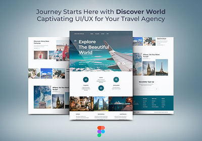 Landing Page For A Travel Agency branding graphic design landing page travel travel site ui uiux ux website website design