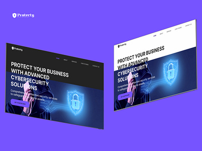 Cyber Security Web Design branding cyber security design graphic design landing page ui design uiux ux design web design website