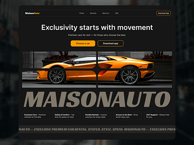 Car Rental Website landing landingpage ui ux webdesign website