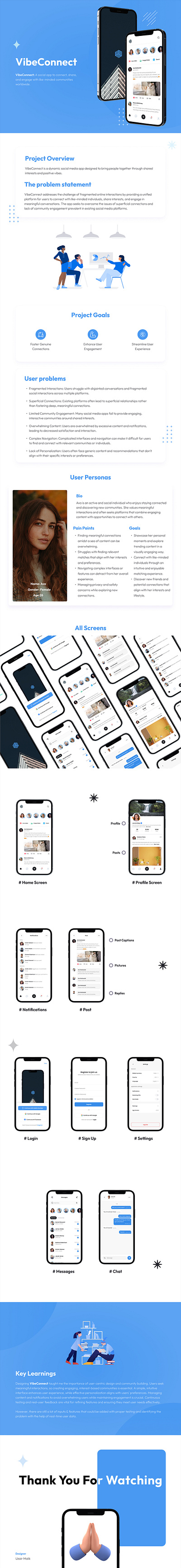 Case Study VibeConnect Mobile App app design case study mobile mobile application ui design uiux uiux design ux design