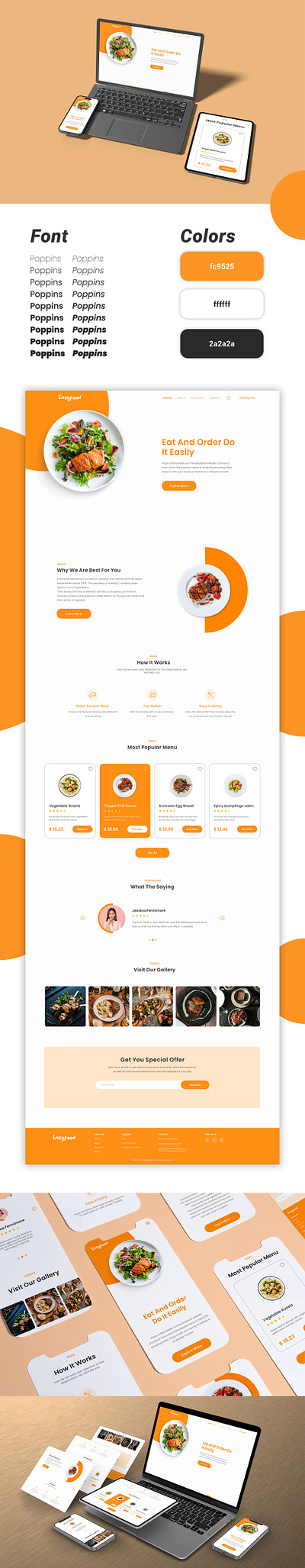 Easy Food Web Application Design app app design design graphic design mobile app ui uiux ux web app