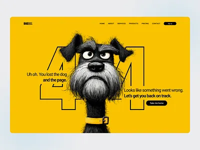 404 Landingpage 404 branding clean design graphic design homepage illustration landing layout ui web yellow