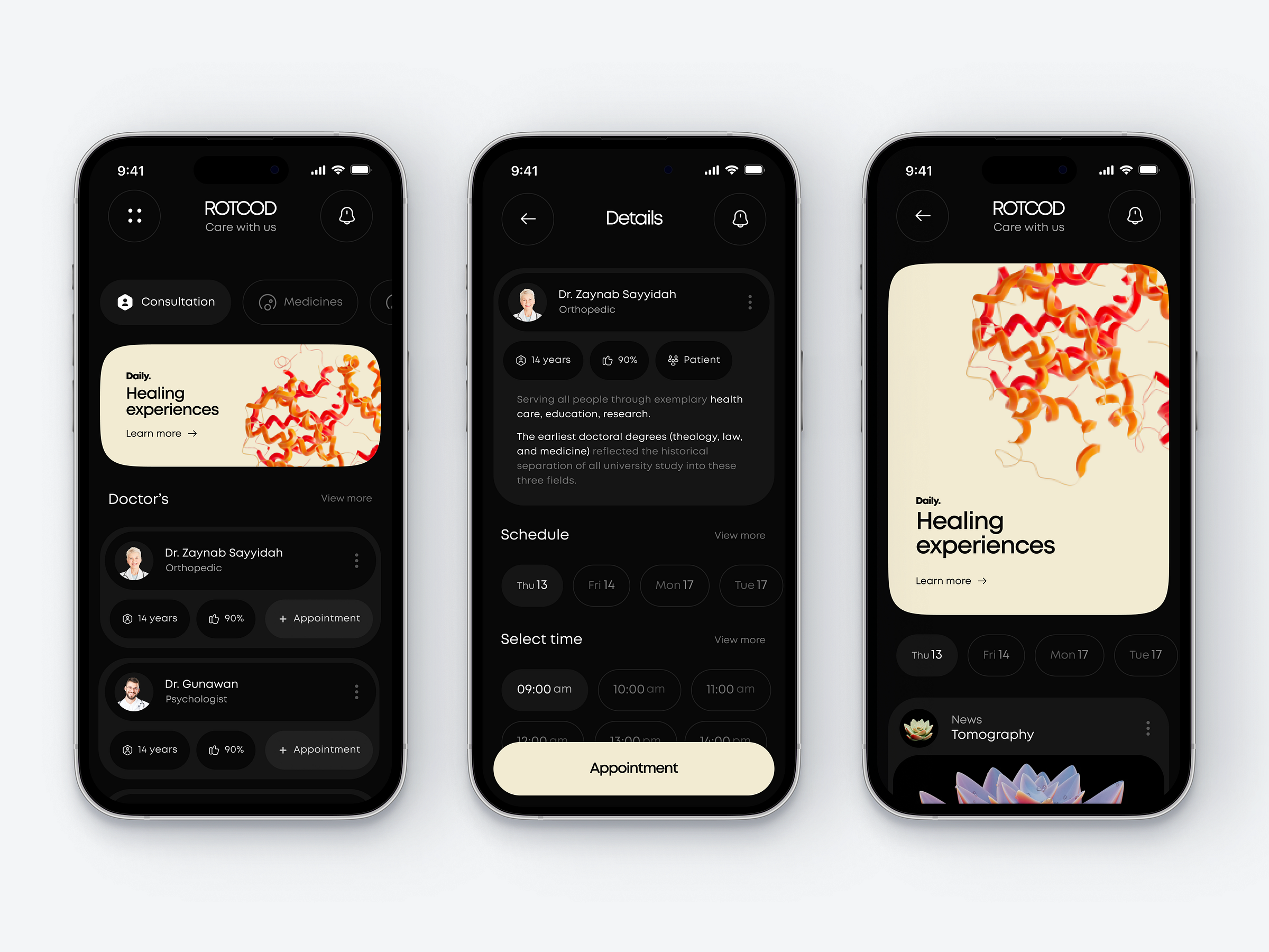 ROTCOD MEDICAL - Mobile Apps by Adalahreza 🐺 for Norch Studio on Dribbble