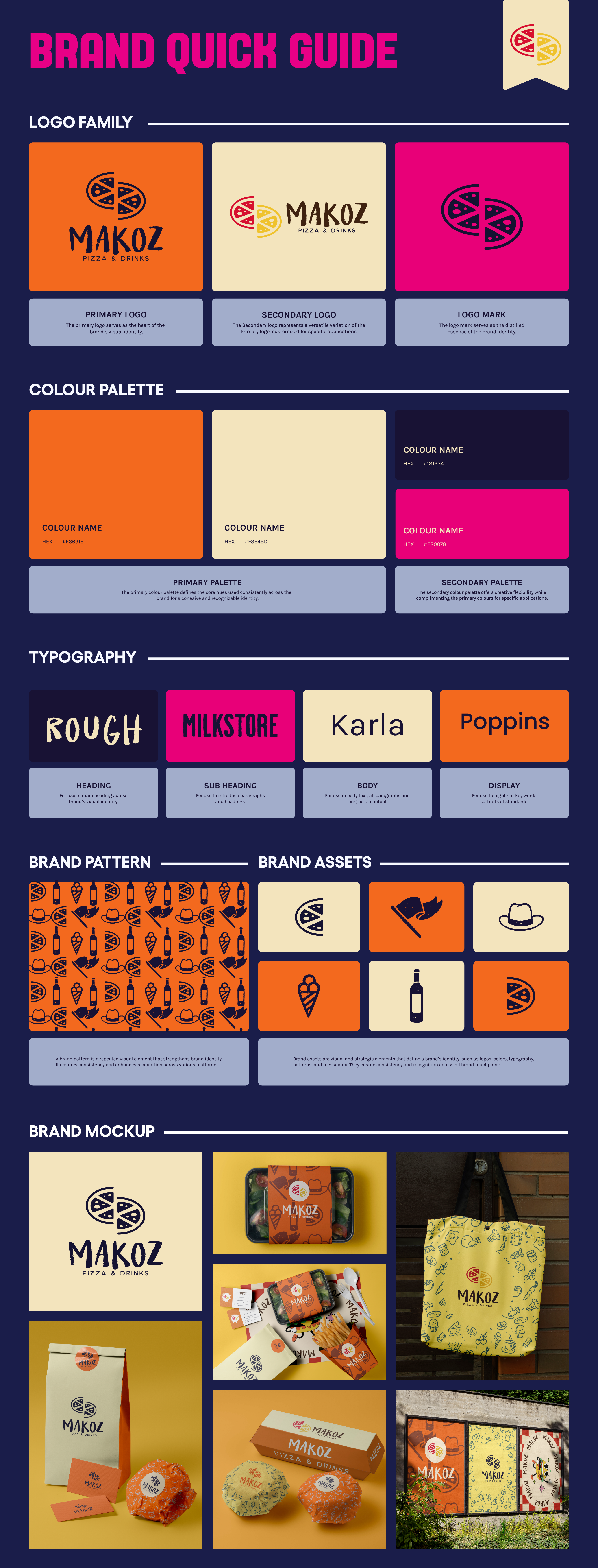 Makoz - Brand Quick Guide brand identity branding business logo design flat logo graphic design logo professional logo