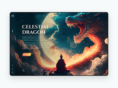 Celestial Dragon design ui ux web