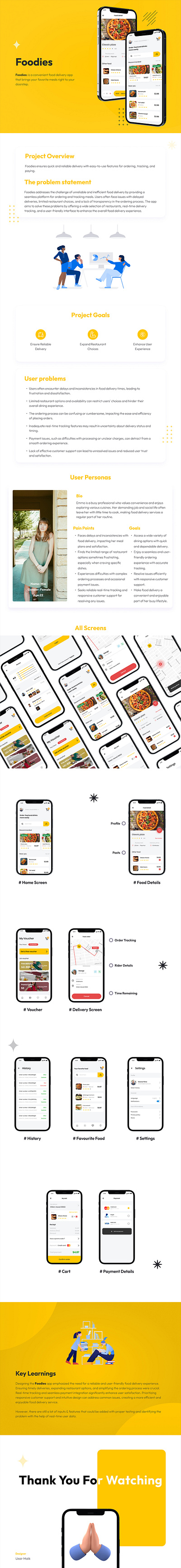 Foodies Mobile App CaseStudy app design branding design graphic design illustration ui ui design uiux ux ux design
