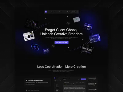 AgencyDock: UI design for effortless agency workflow ai branding design graphic design header management product design project project management saas team ui uiux visual design web design website