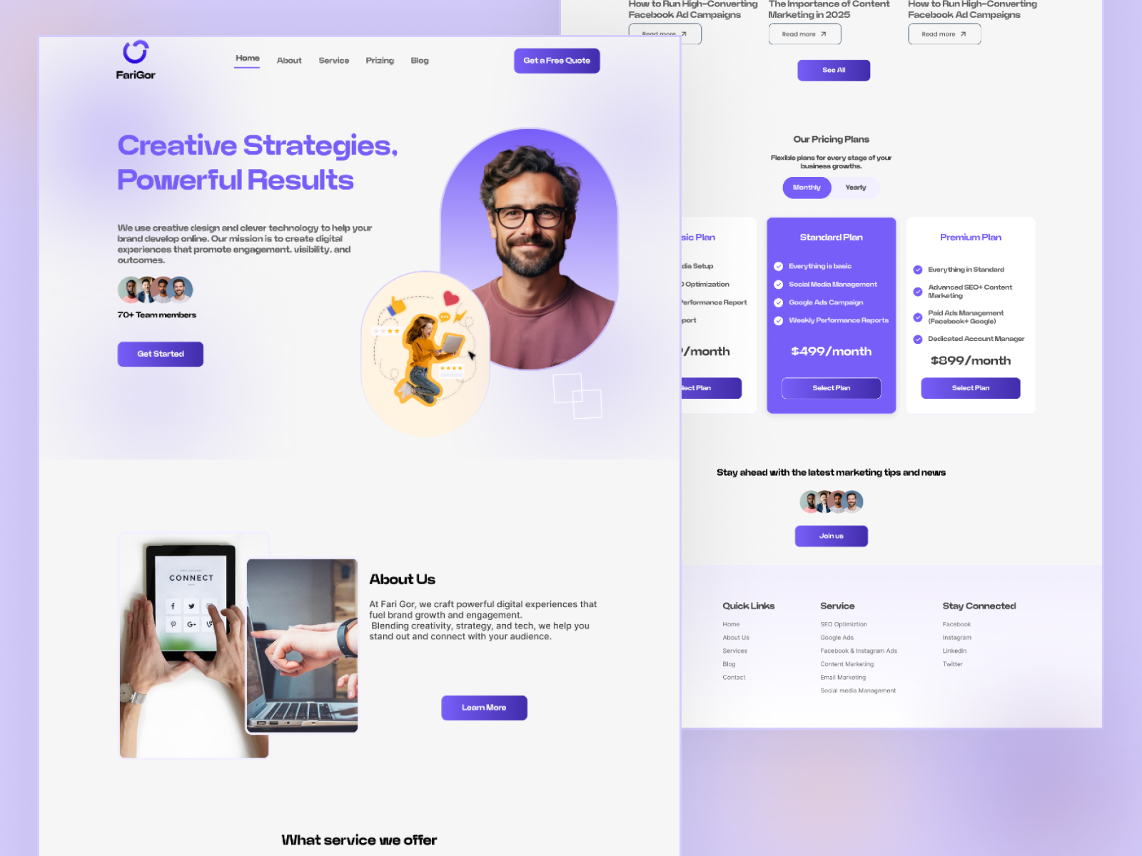 Digital Marketing Agency | Landing Page digital marketing website landing page ui design