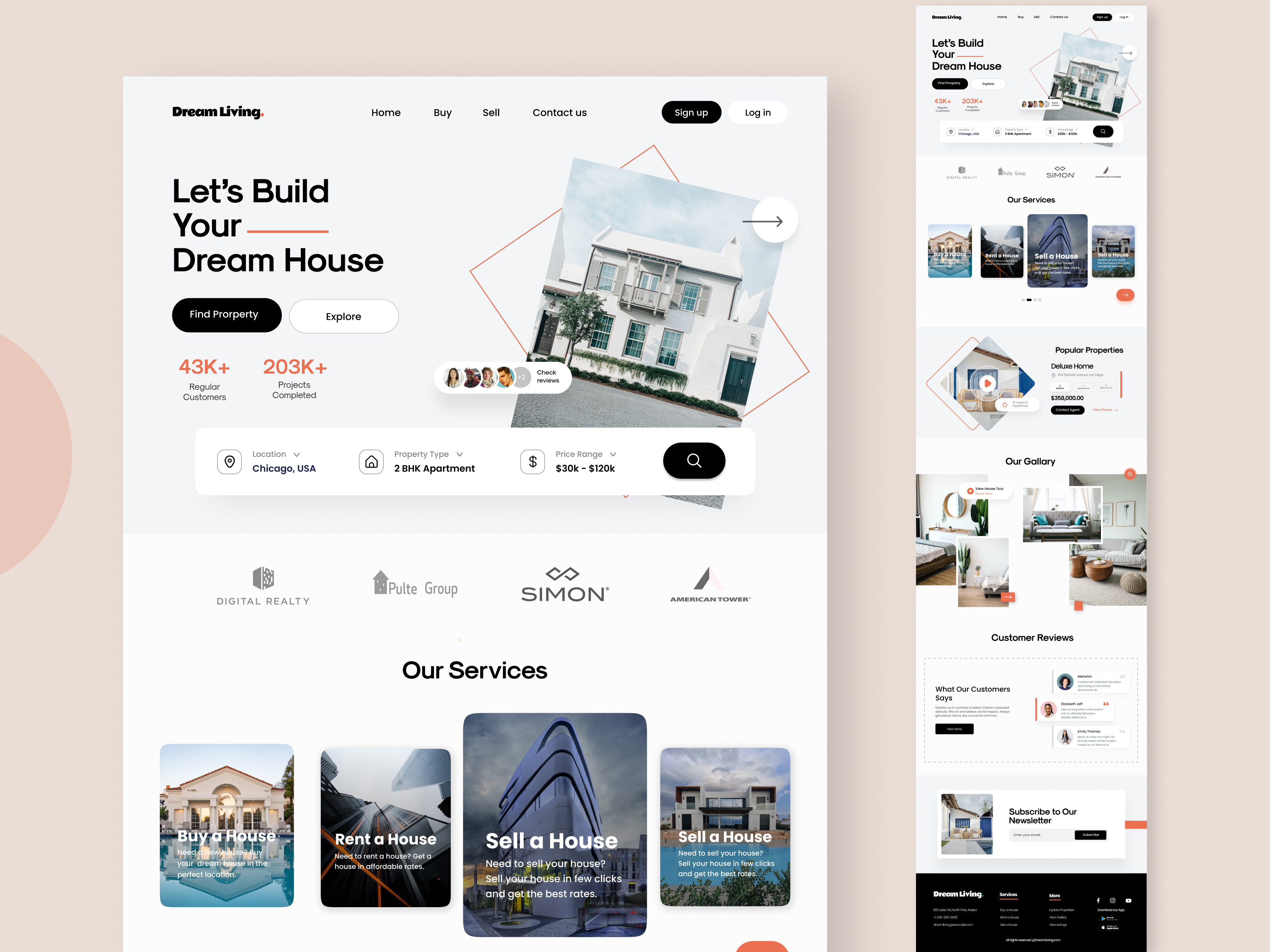 Example of Website Design / Web App Design(5 Pages)