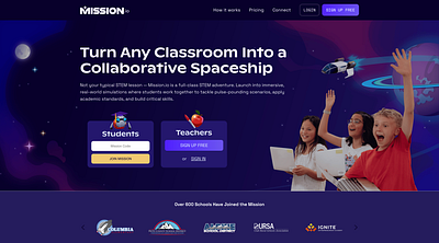 Mission.io Home Page branding graphic design photoshop web