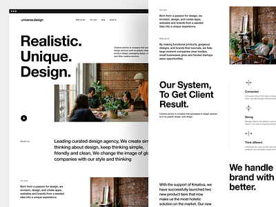 Design Agency - Website agency black client design design agency figma font image studio text ui ux web web design webdesign website white