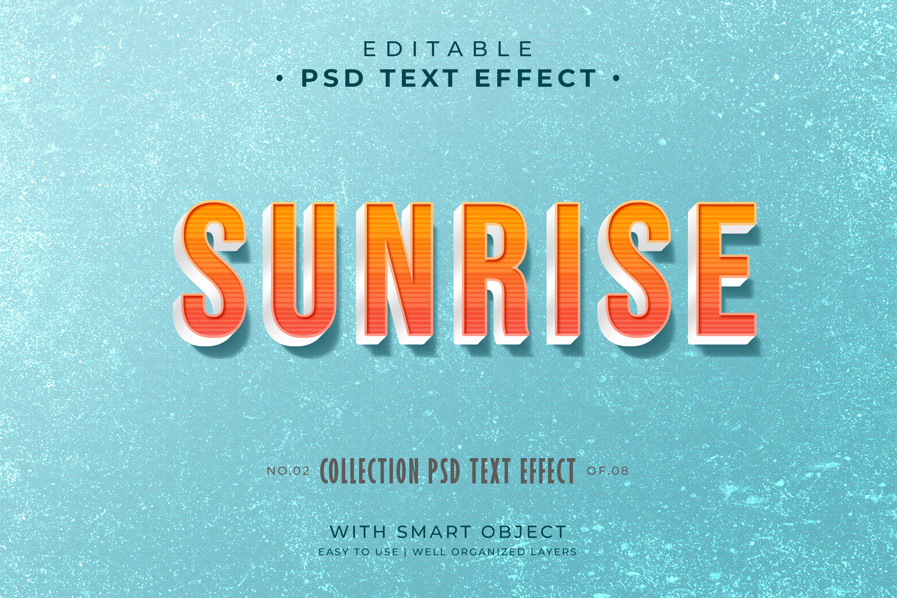 Editable Vintage Sunrise Text Effect Psd Style old pattern text effect