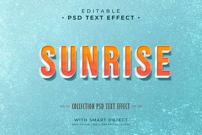 Editable Vintage Sunrise Text Effect Psd Style old pattern text effect