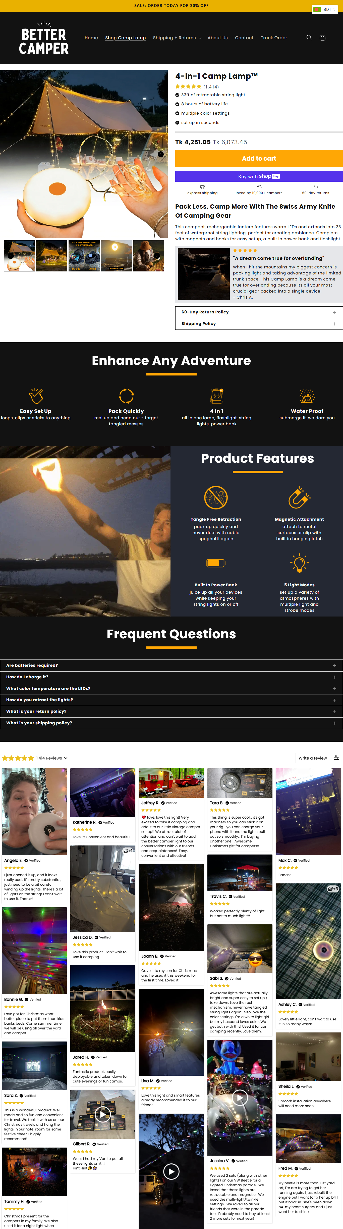 Better camper pagefly product page design gempages illustration landing page pagefly replo shopify shopify developer shopify landing page ui