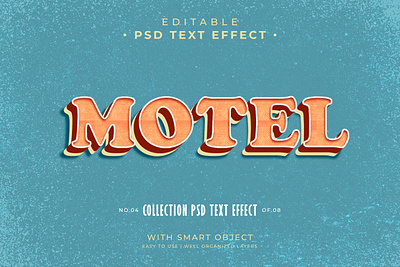 Editable Vintage Motel Text Effect Psd Style old oldies text effect