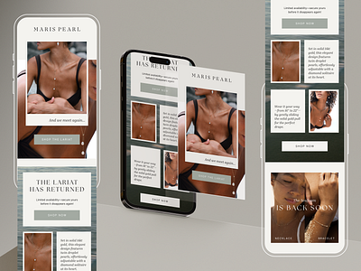 Jewellery Brand Back-in-Stock Email Design back in stock back in stock email email email campaign email design email template figma email design klaviyo klaviyo email klaviyo email design klaviyo email template newsletter newsletter design