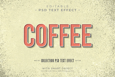 Editable Vintage Coffee Text Effect Psd Style mockup old oldies photoshop text effect