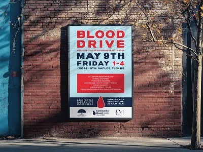 Blood Drive Poster blood design drive event flyer graphic graphic design layout mikemerrilldesign mockup poster print