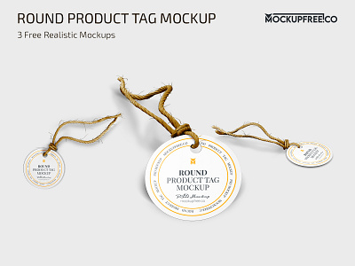 Free Round Product Tag Mockup PSD brand branding design free mockup mockups photoshop product psd round tag template templates