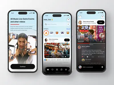 Social Media App app design chat clean creative facebook instagram media app minimalist mobile mobile social app network social social media app social media templates social network socialmedia stories tik tok ui ux