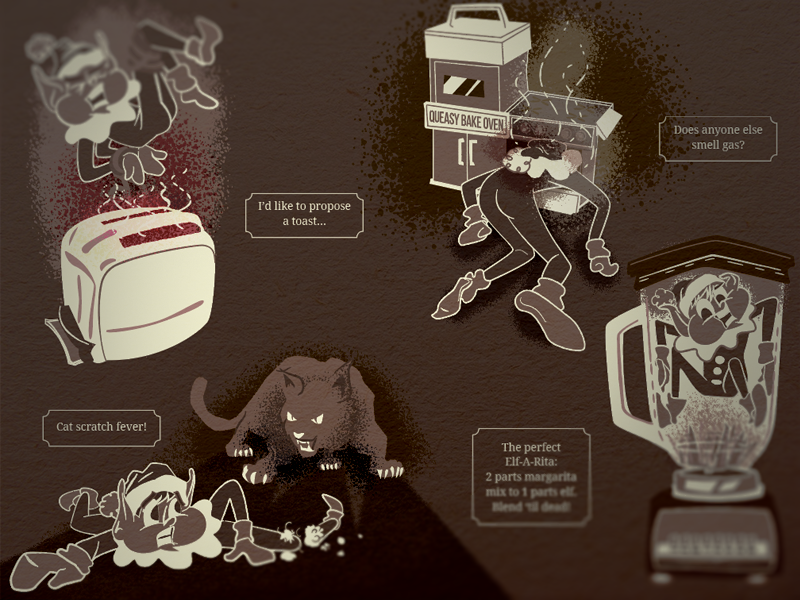 I'm not Elfing around this year! character christmas dark design elf freedom illustration sants shelf xmas