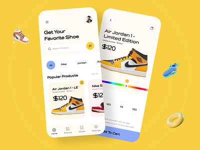 Shoe Store App app app design app ui ecommerce ecommerce app nike nike store shoe store shoe store app ui ux