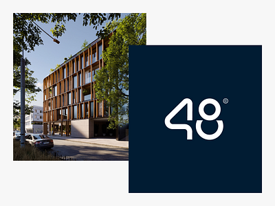 48© Construction Company Logo architectural logo constuction logo custom letters custom numbers letters logo minimalist logo numbers logo real estate logo