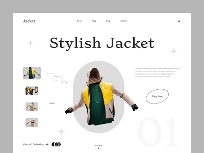 Clothing Ecommerce Web Site Design: Landing Page clothing brand e commerce e commerce design fashion fashion website header home page landing page minimal shopping ui ui ux design ux